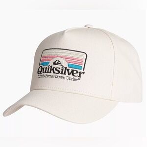 QUIKSILVER Step Inside SnapBack Hat Off-White NWT